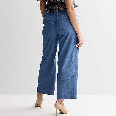 Women's Thalia Sodi Cropped Chambray Pants
