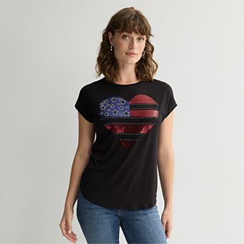 Women's Apt. 9® Embellished Short Sleeve Tee