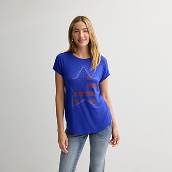 Women's Apt. 9® Embellished Short Sleeve Tee