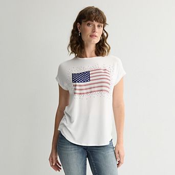 Women's Apt. 9® Embellished Short Sleeve Tee