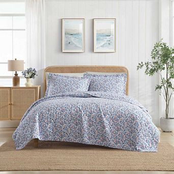Laura Ashley Leona Floral Quilt Set with Shams