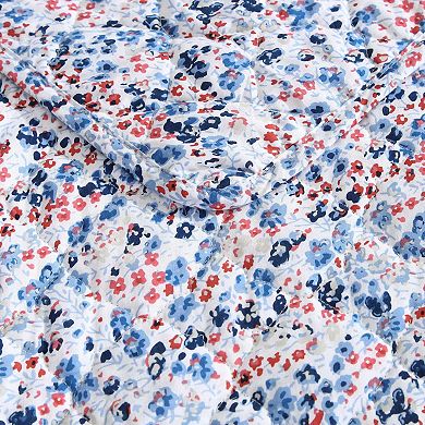 Laura Ashley Leona Floral Quilt Set with Shams