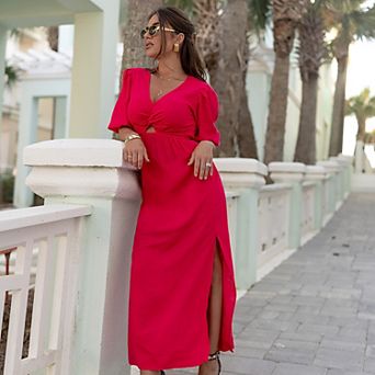 Women's Kittenish Cut Out Midi Dress