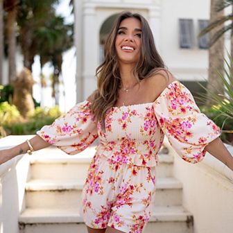 Women's Kittenish Puff Sleeve Smocked Top