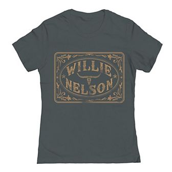 Junior's Willie Nelson Western Badge Graphic Tee