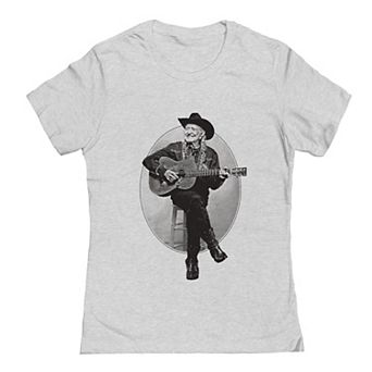 Junior's Willie Nelson Old WN Sitting Graphic Tee