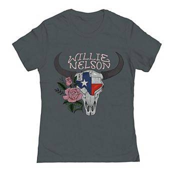Junior's Willie Nelson Texas Roses Star Graphic Tee