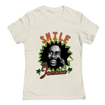 Junior's Bob Marley Smile Jamaica Bob Graphic Tee