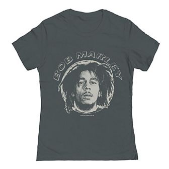 Junior's Bob Marley Bob Face Circle Graphic Tee