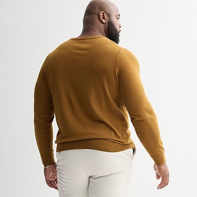 Big & Tall Sonoma Goods For Life® Jersey Crewneck Sweater