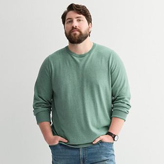 Big & Tall Sonoma Goods For Life® Jersey Crewneck Sweater