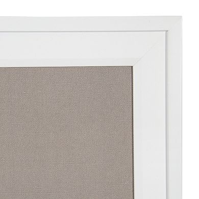 Bosc Framed Gray Linen Fabric Pinboard