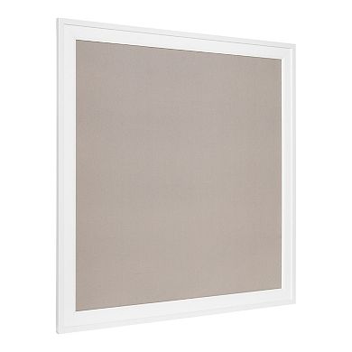 Bosc Framed Gray Linen Fabric Pinboard