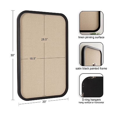 Hutton Wood Framed Fabric Pinboard
