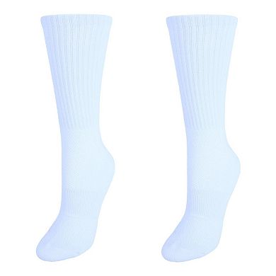 CTM Women's Dry and Cool Cushioned Crew Socks (Pack of 2)
