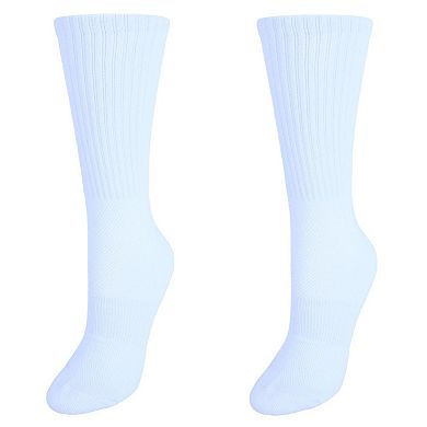 CTM Women's Dry and Cool Cushioned Crew Socks (Pack of 2)