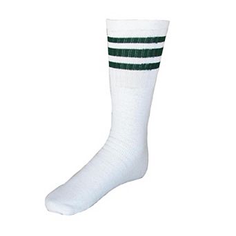 CTM Striped Top Ribbed Tube Socks (4 Pair Pack)