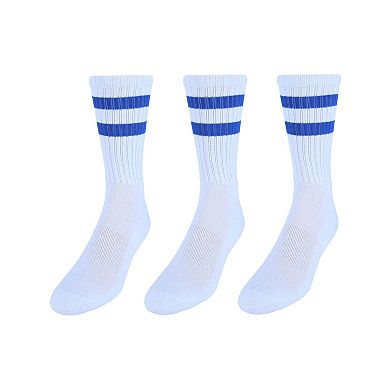 CTM Men's Crew Striped Socks (3 Pairs)
