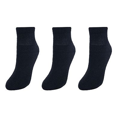 CTM Women's Diabetic Ankle Socks (3 Pair Pack)