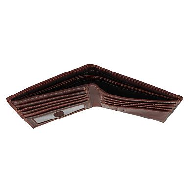 American Bison Men's Oil Pull Up Leather Hipster Wallet