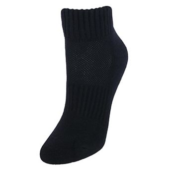 CTM Women's Cotton Blend Arch Support Ankle Sock (Pack of 3)