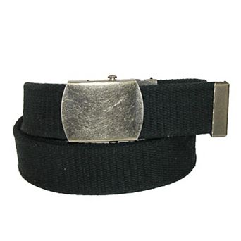 CTM Cotton Web 1.5 Inch Adjustable Military Buckle Belt