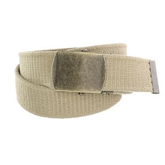 CTM Cotton Web 1.5 Inch Adjustable Military Buckle Belt