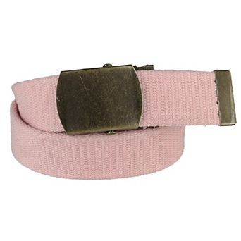 CTM Cotton Web 1.5 Inch Adjustable Military Buckle Belt