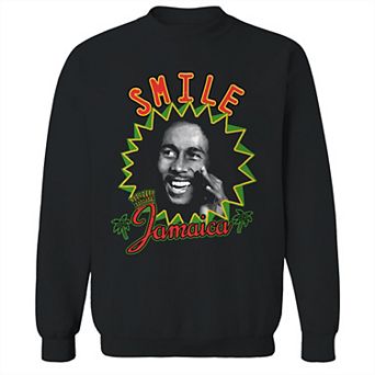 Junior's Bob Marley Smile Jamaica Graphic Fleece Sweatshirt