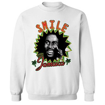 Junior's Bob Marley Smile Jamaica Bob Graphic Fleece Sweatshirt