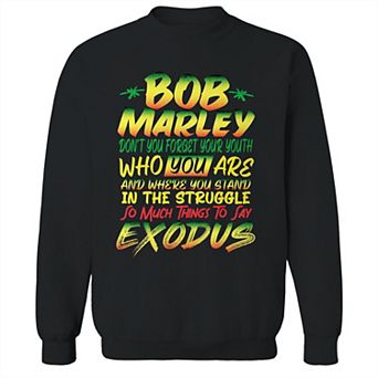Junior's Bob Marley Don't You Forget Graphic Fleece Sweatshirt