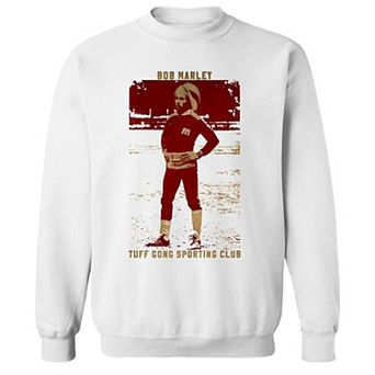 Junior's Bob Marley Tuff Gong Sporting Graphic Fleece Sweatshirt