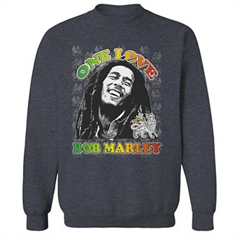 Junior's Bob Marley One Love Texture Graphic Fleece Sweatshirt