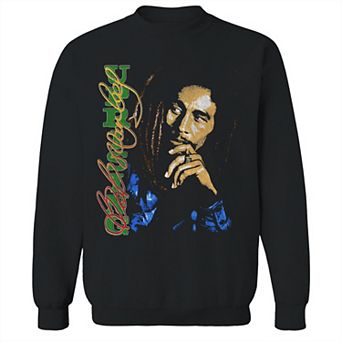 Junior's Bob Marley Uprising Smoking Graphic Fleece Sweatshirt