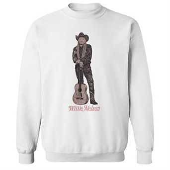 Junior's Willie Nelson Master Pose Graphic Fleece Sweatshirt