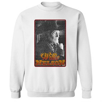 Junior's Willie Nelson Flame Logo Graphic Fleece Sweatshirt