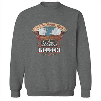 Junior's Willie Nelson On The Road Desert Graphic Fleece Sweatshirt