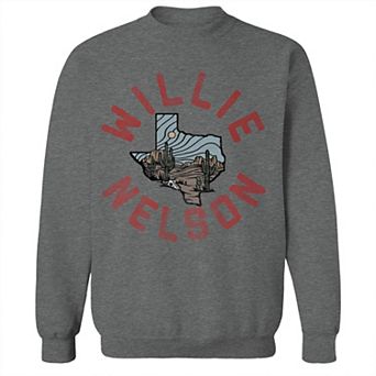 Junior's Willie Nelson Texas Desert Graphic Fleece Sweatshirt