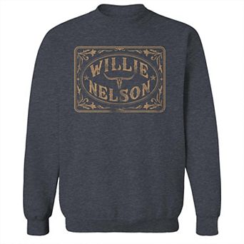 Junior's Willie Nelson Western Badge Graphic Fleece Sweatshirt