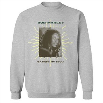 Junior's Bob Marley Satisfy My Soul Sage Graphic Fleece Sweatshirt