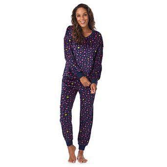 Petite Cuddl Duds® Crystal Fleece V-Neck Pajama Top & Pajama Jogger Set