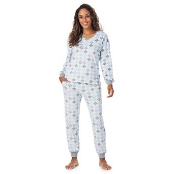Petite Cuddl Duds® Crystal Fleece V-Neck Pajama Top & Pajama Jogger Set