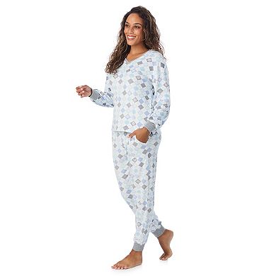 Women's Cuddl Duds® Crystal Fleece V-Neck Pajama Top & Pajama Jogger Set