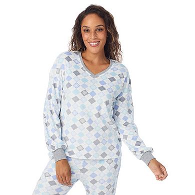 Women's Cuddl Duds® Crystal Fleece V-Neck Pajama Top & Pajama Jogger Set