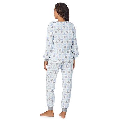 Women's Cuddl Duds® Crystal Fleece V-Neck Pajama Top & Pajama Jogger Set