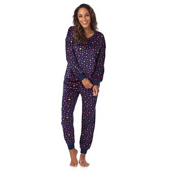 Women's Cuddl Duds® Crystal Fleece V-Neck Pajama Top & Pajama Jogger Set