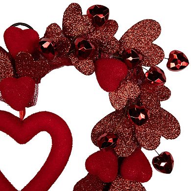 Northlight Red Heart Shaped Glittered Valentine's Day Wreath