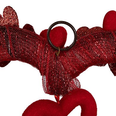 Northlight Red Heart Shaped Glittered Valentine's Day Wreath