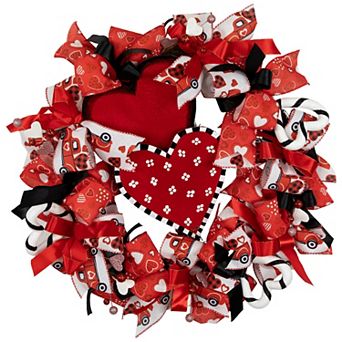 Northlight Ribbon & Twig Valentine's Day Wreath