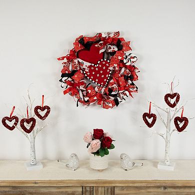 Northlight Ribbon & Twig Valentine's Day Wreath